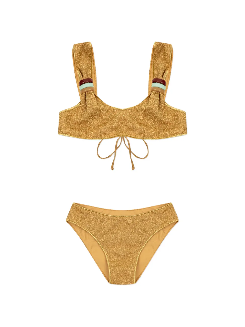 Oseree Kids ring-detail bikini - Oro