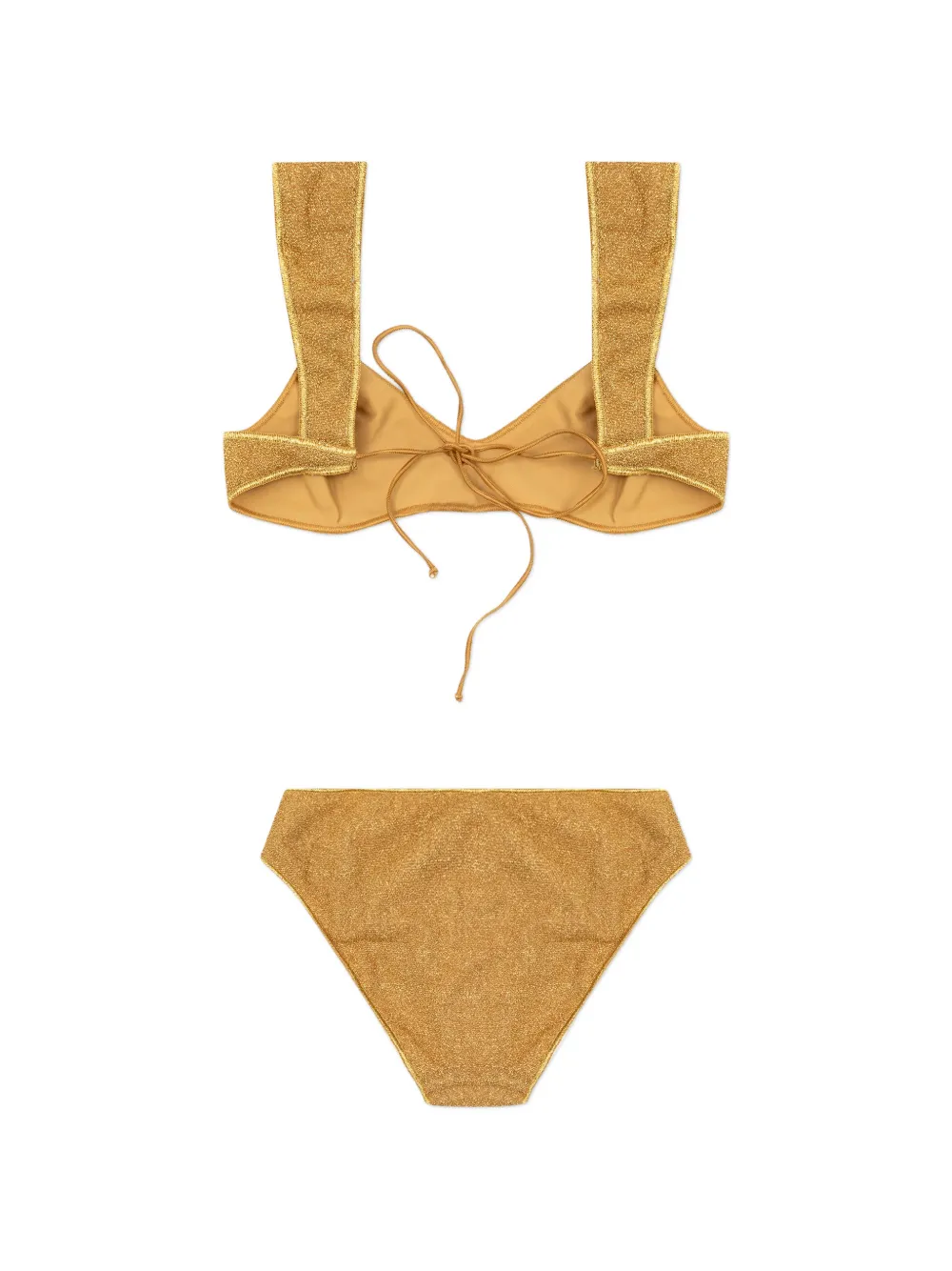 Oseree Kids Bikini met bloemenprint - Goud