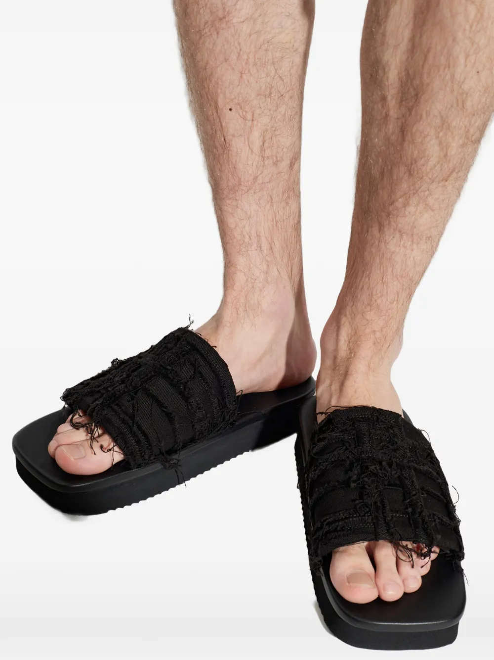 Rick Owens DRKSHDW Twisted platform-sole slides Zwart
