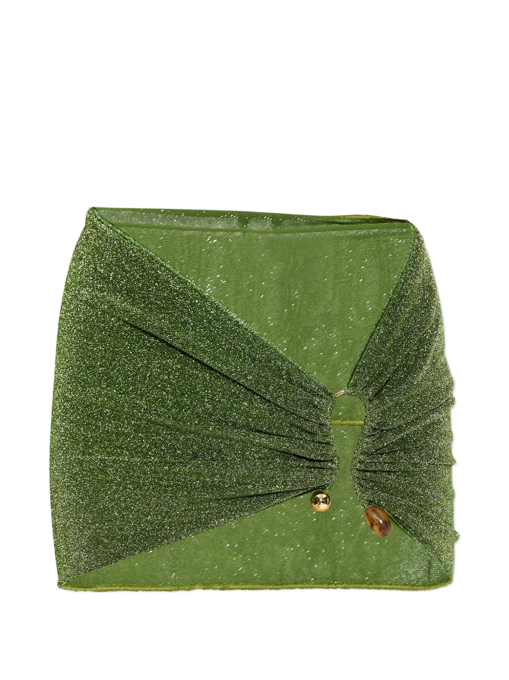 Oséree ring-detail mini skirt - Verde
