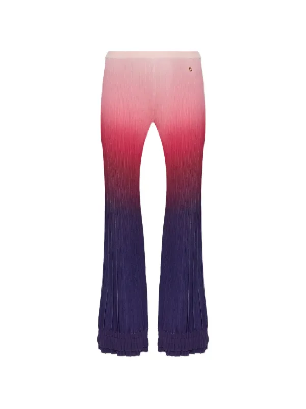 Casablanca Gradient Ruffle Trousers in Pink