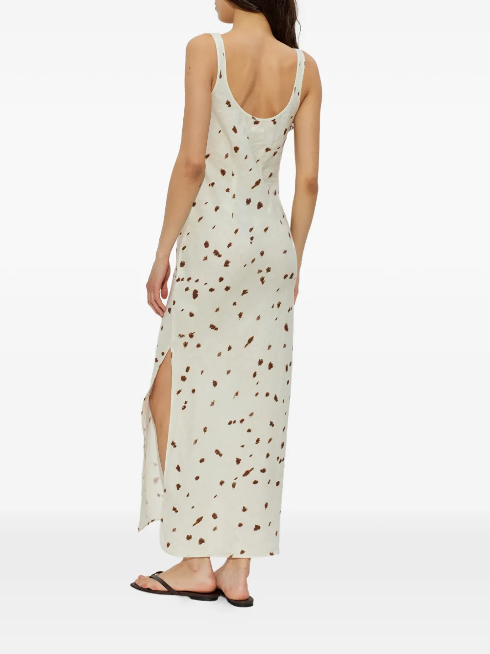 SAMSOE Sasunna mouwloze midi-jurk Beige