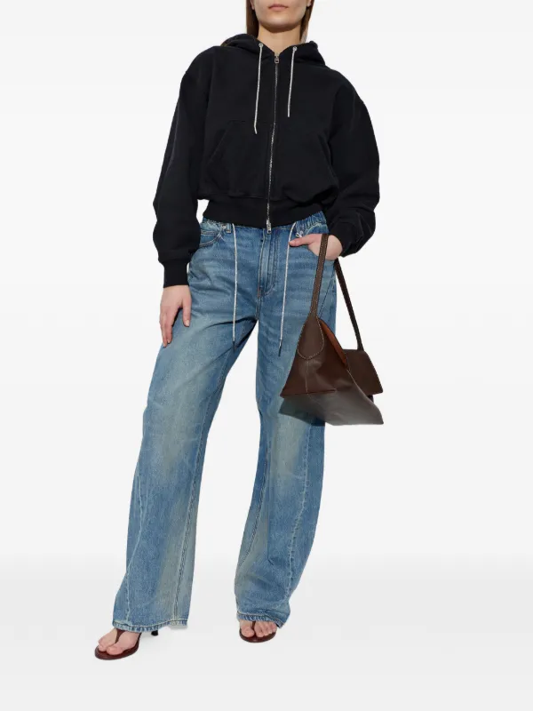 Alexander Wang ジップアップ パーカー | ブラック | FARFETCH JP