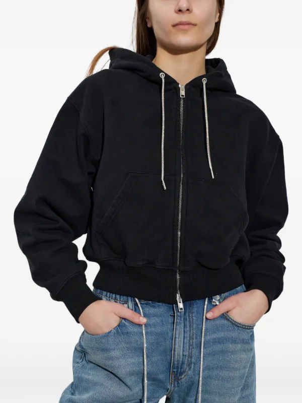 Alexander Wang ジップアップ パーカー | ブラック | FARFETCH JP