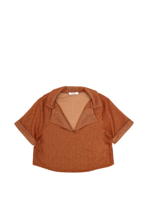 Oseree Kids collared crop top