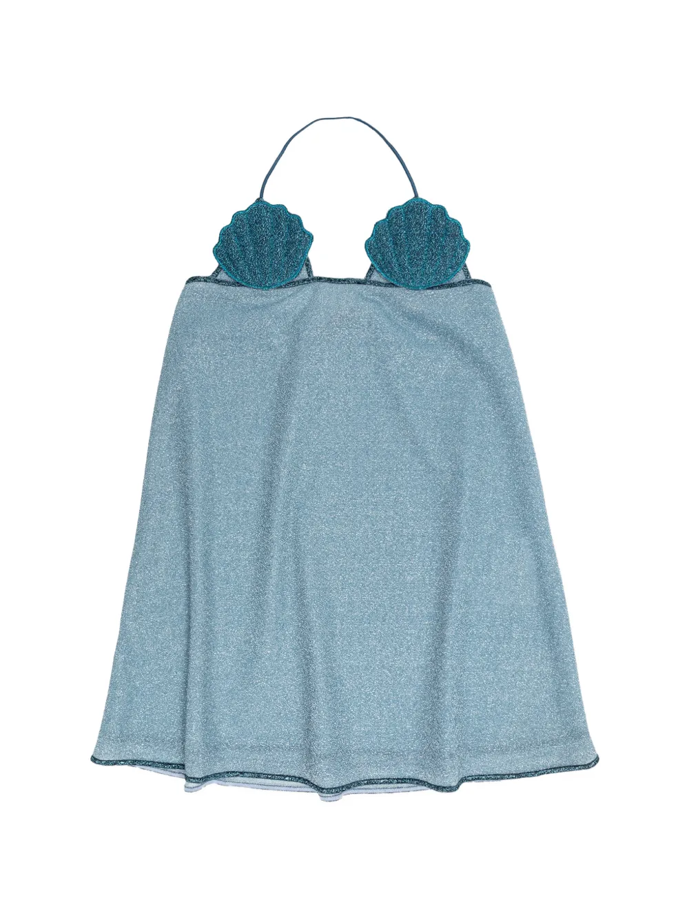Oseree Kids shell-detail Halterneck Dress | Blue | FARFETCH UK