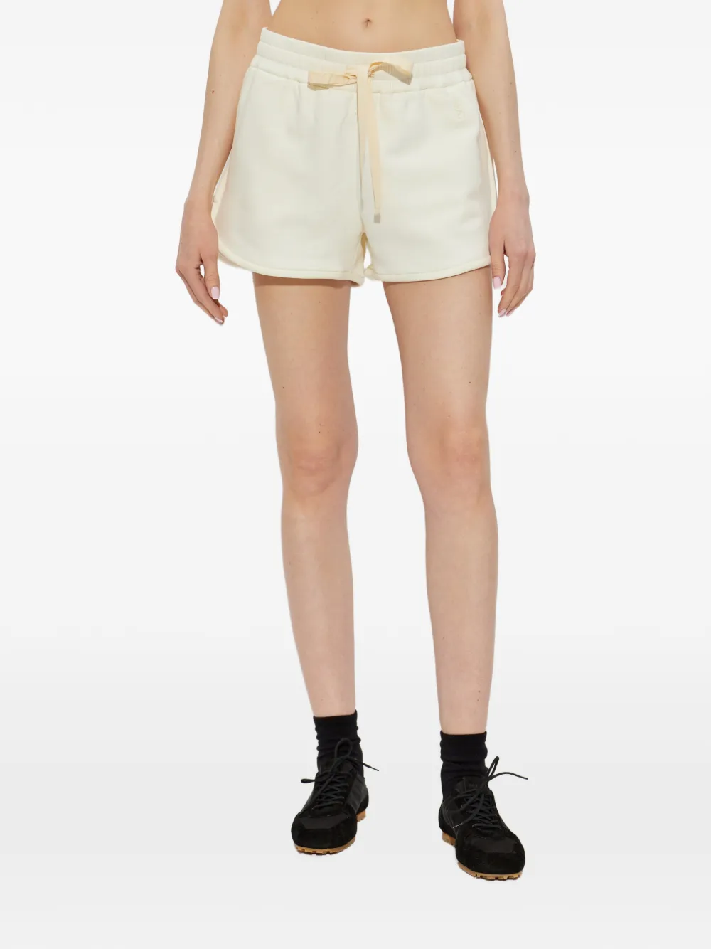  Jil Sander Drawstring Embroidered Shorts - Neutrals 
