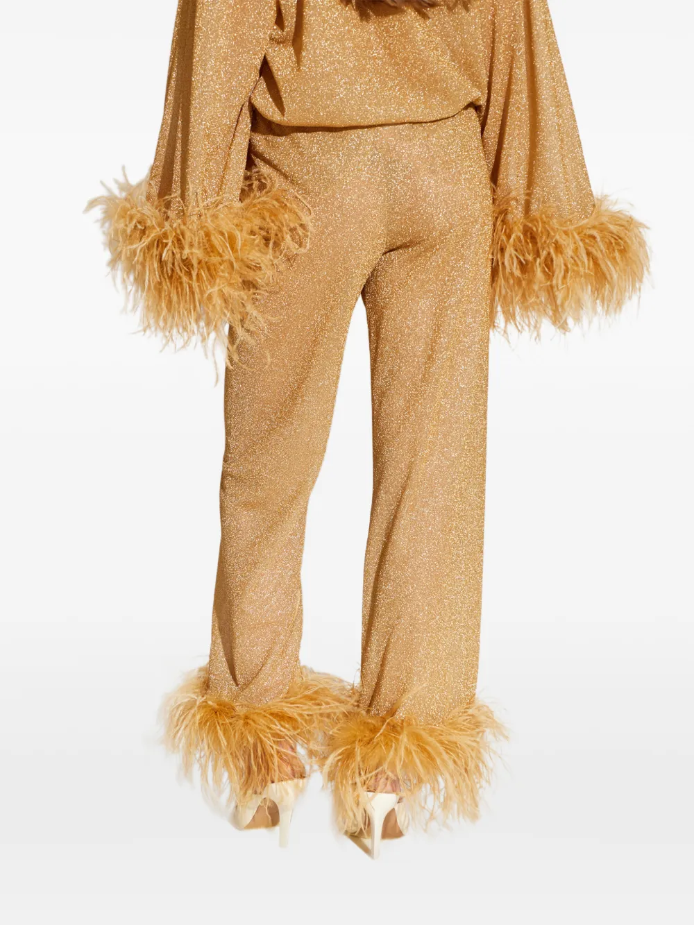 Oséree Broek met veren Goud