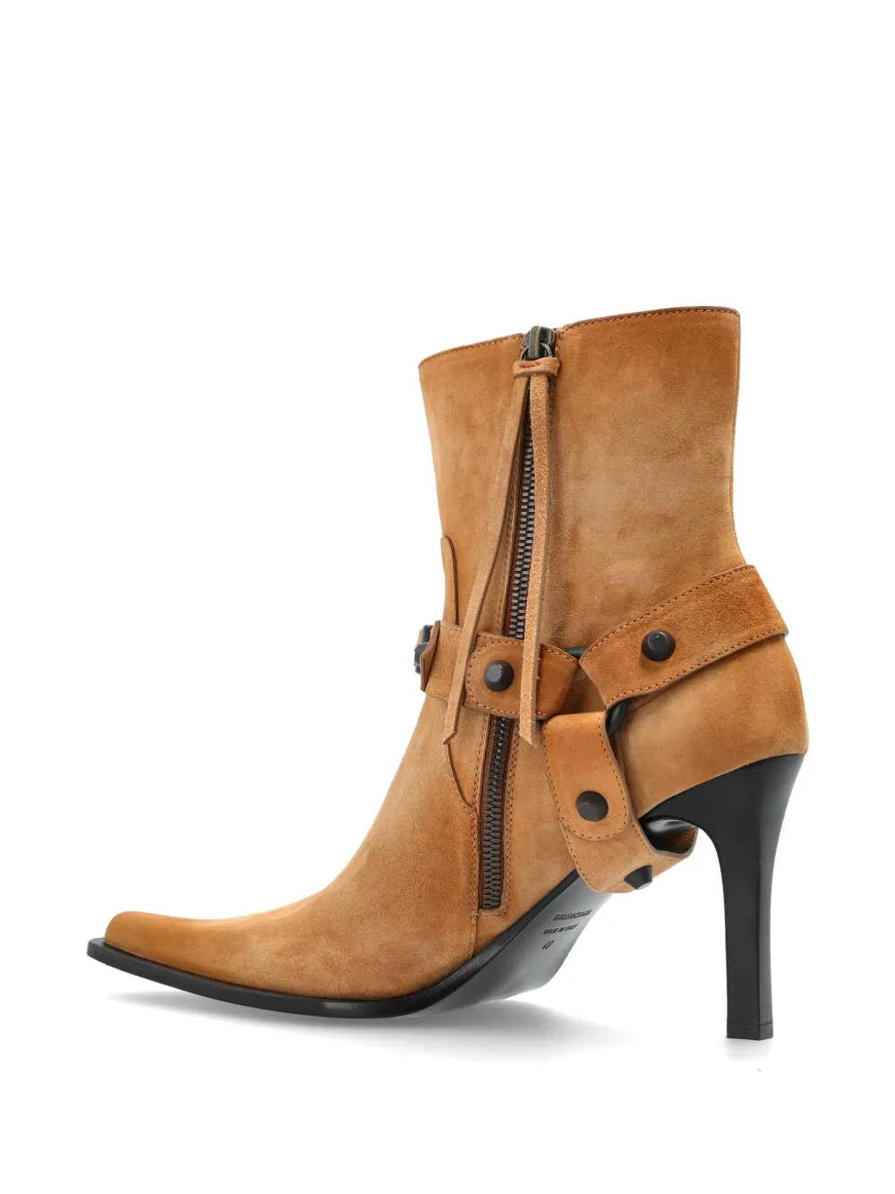Balenciaga Leren laarzen met gespband Beige