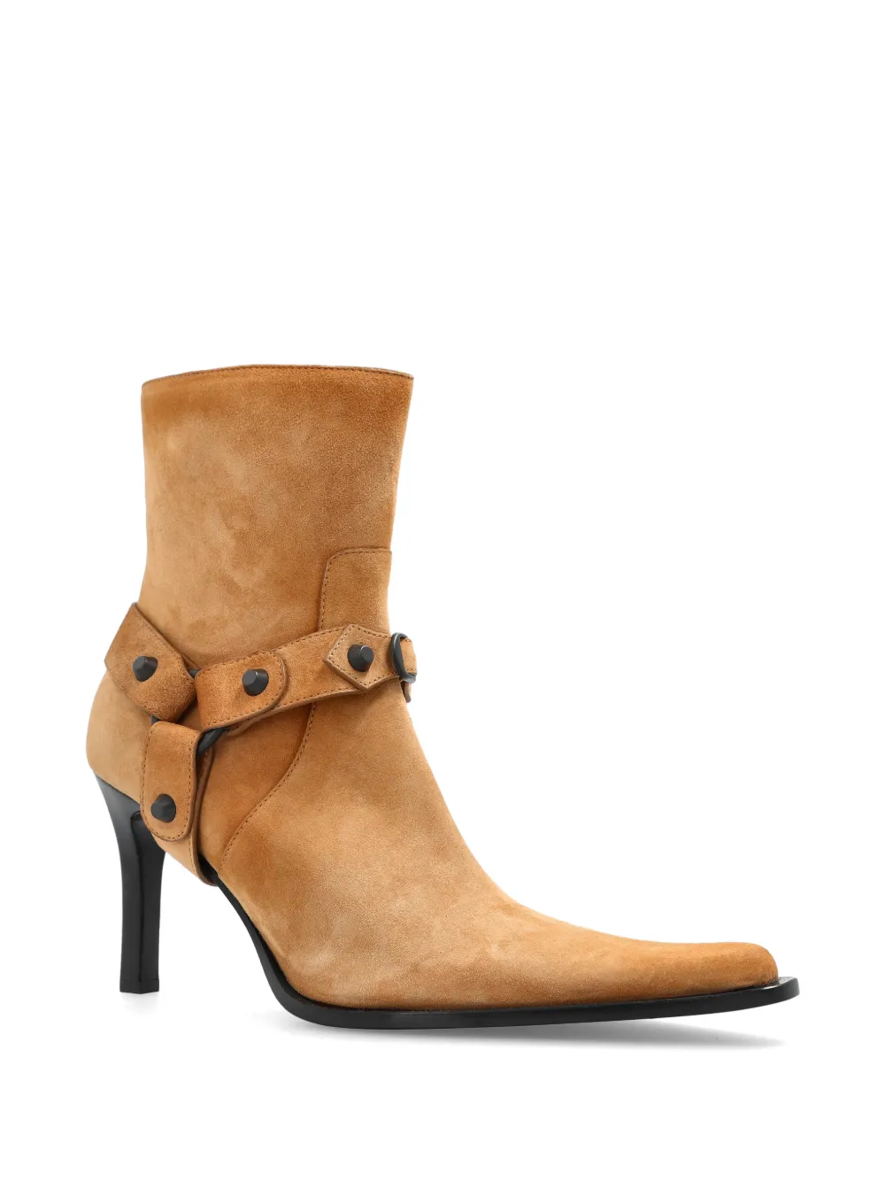 Balenciaga Leren laarzen met gespband Beige