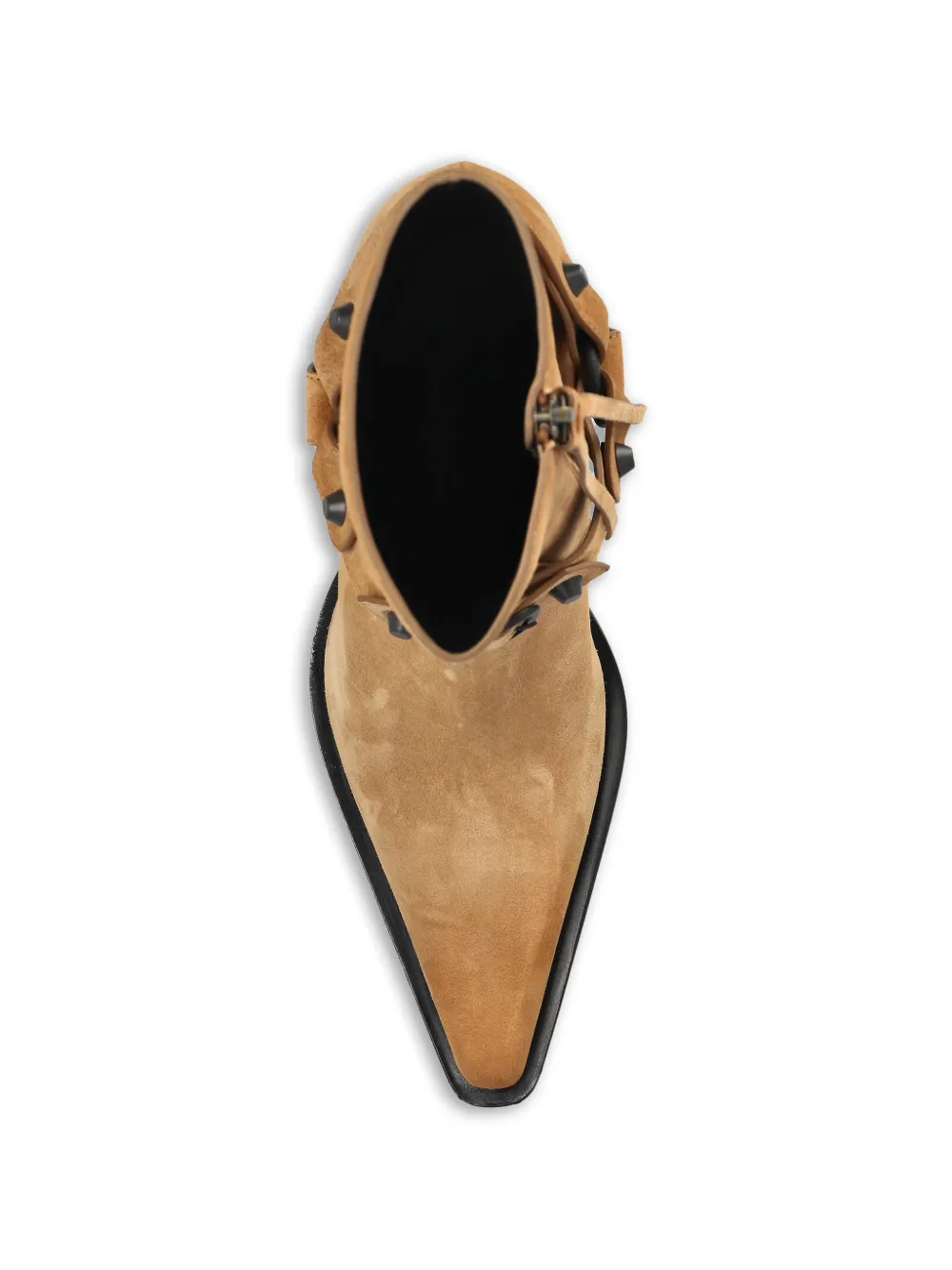 Balenciaga Leren laarzen met gespband Beige