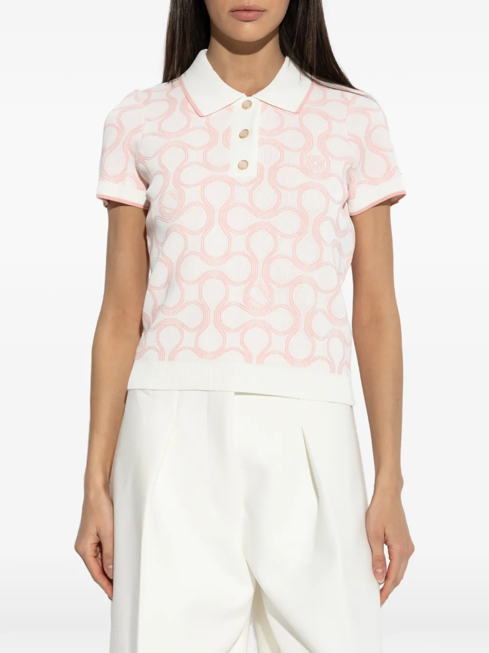 Casablanca Polotop met patroon Wit