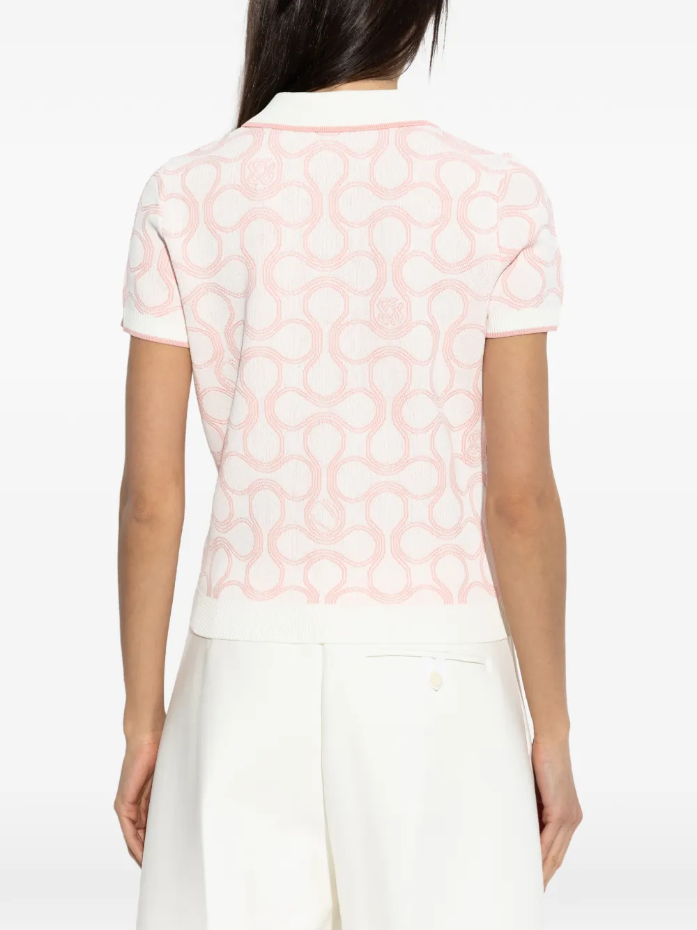 Casablanca Polotop met patroon Wit