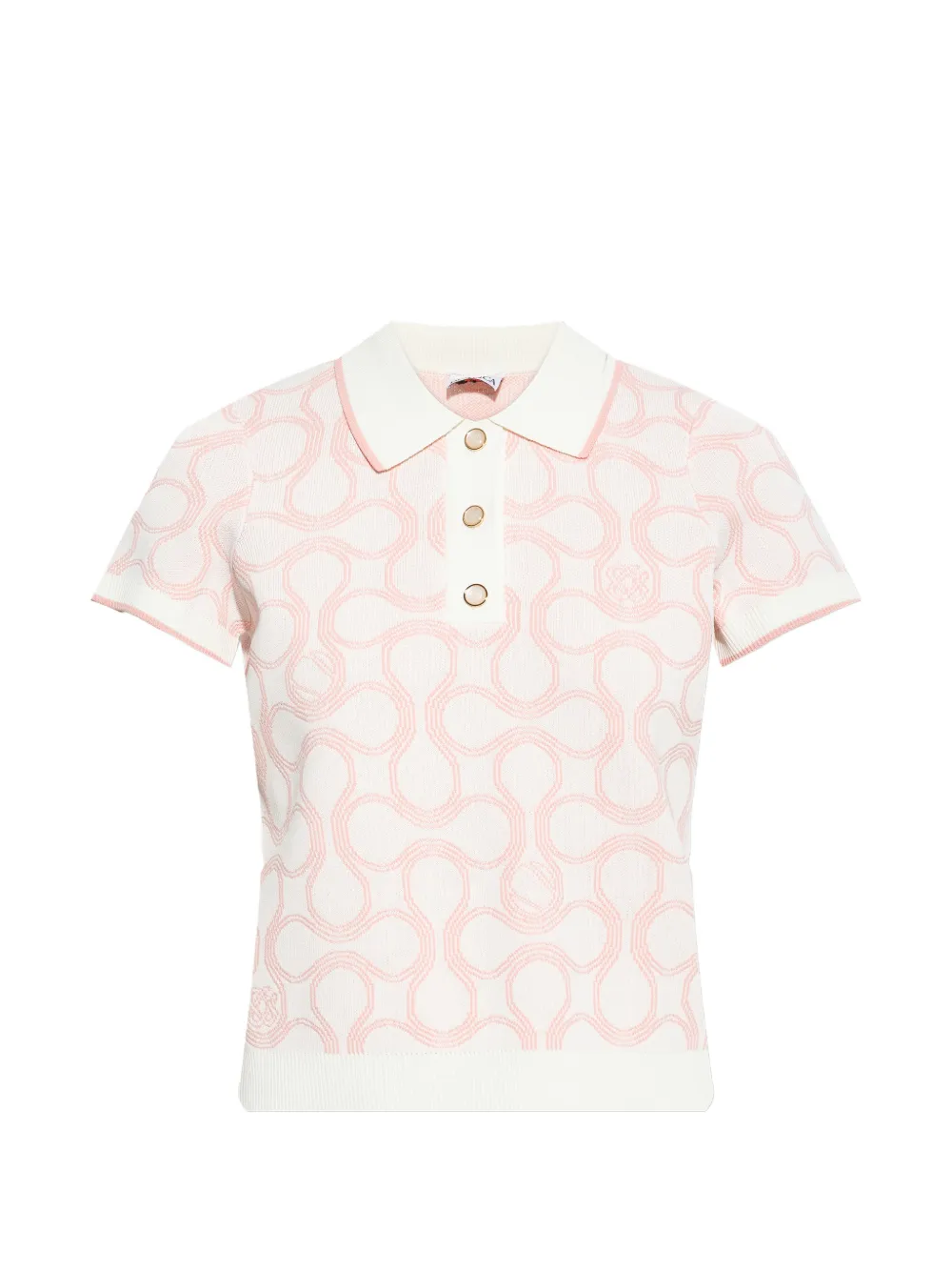Casablanca patterned polo top - Weiß