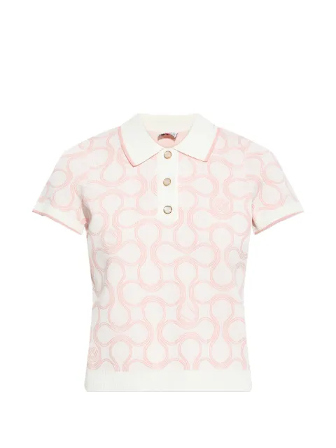 Casablanca patterned polo top