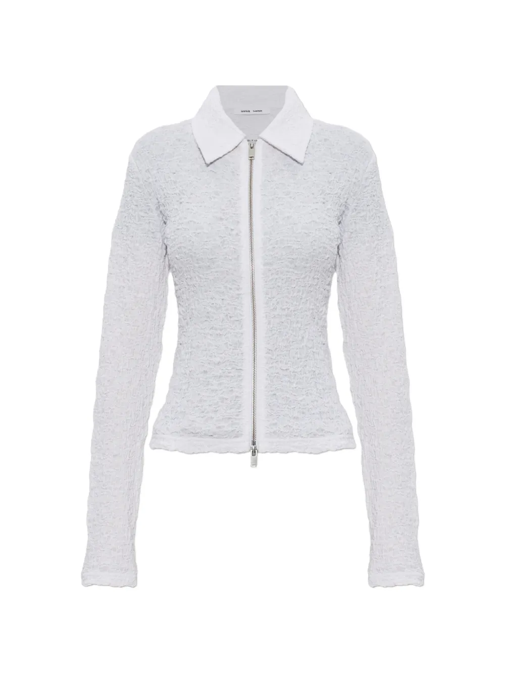 SAMSOE SAMSOE zip collared top - Bianco