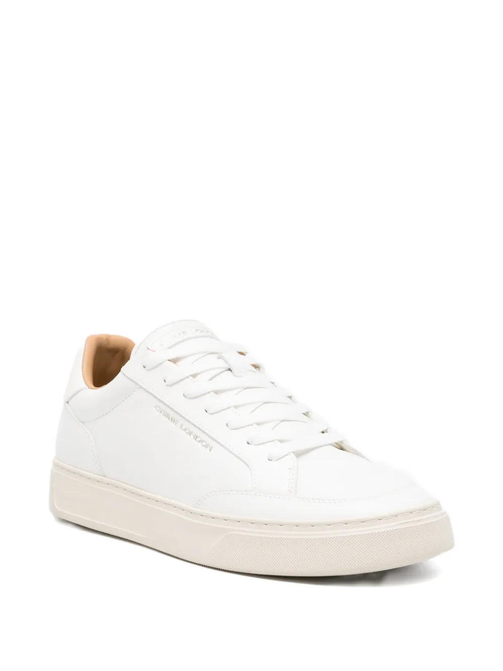 Crime London Eclipse logo-print leather sneakers Wit