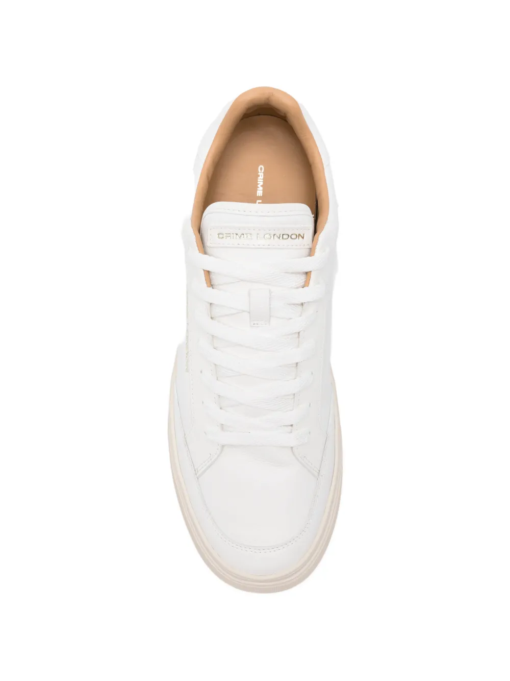 Crime London Eclipse logo-print leather sneakers Wit