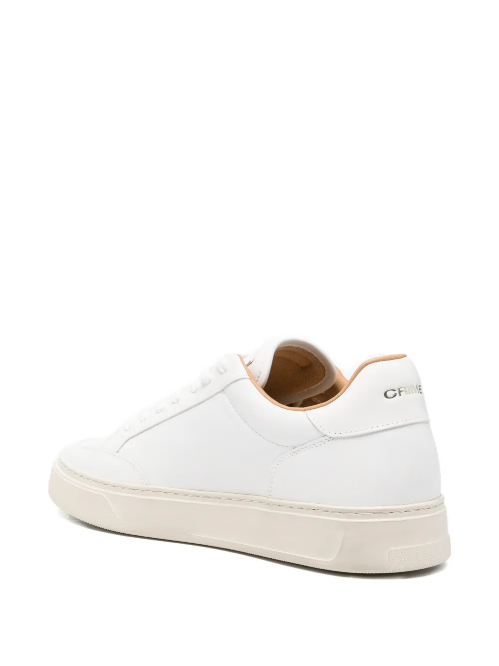 Crime London Eclipse logo-print leather sneakers Wit