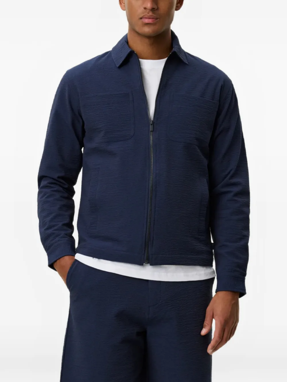  Les Deux Zip Pocket Jacket - Blue 