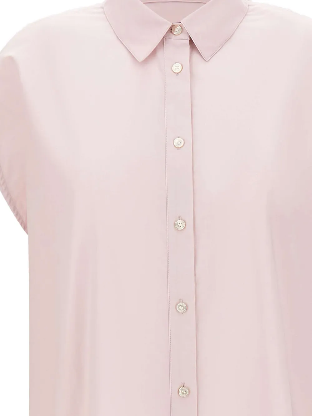 Woolrich Mouwloze blouse met knoop Roze