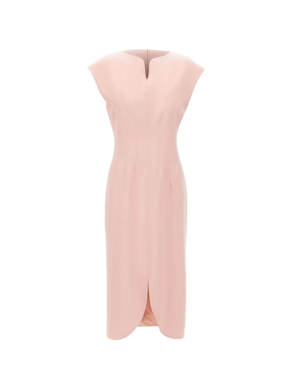 NISSA V-neck slit dress - Pink
