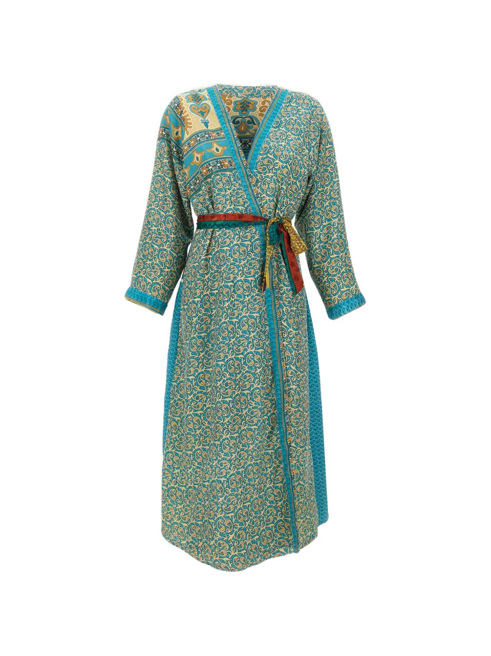 PICUS VIRIDIS reversible paisley kimono - Blu