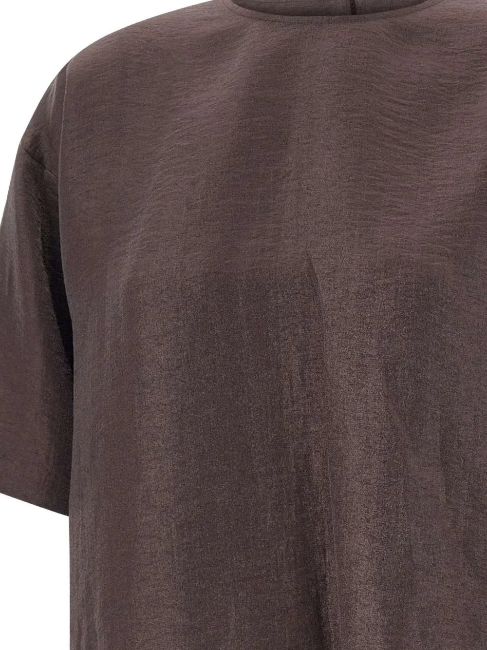 BOSS Blouse met korte mouwen Bruin
