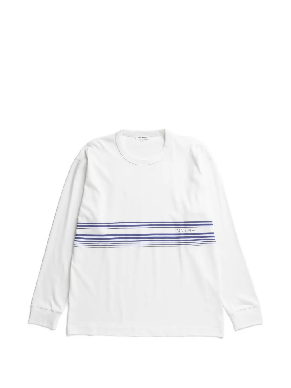 Norse Projects Loften Nautical stripe-print long-sleeved cotton T-shirt - Bianco
