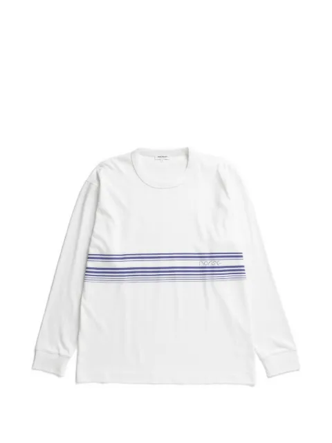 Norse Projects Loften Nautical stripe-print long-sleeved cotton T-shirt