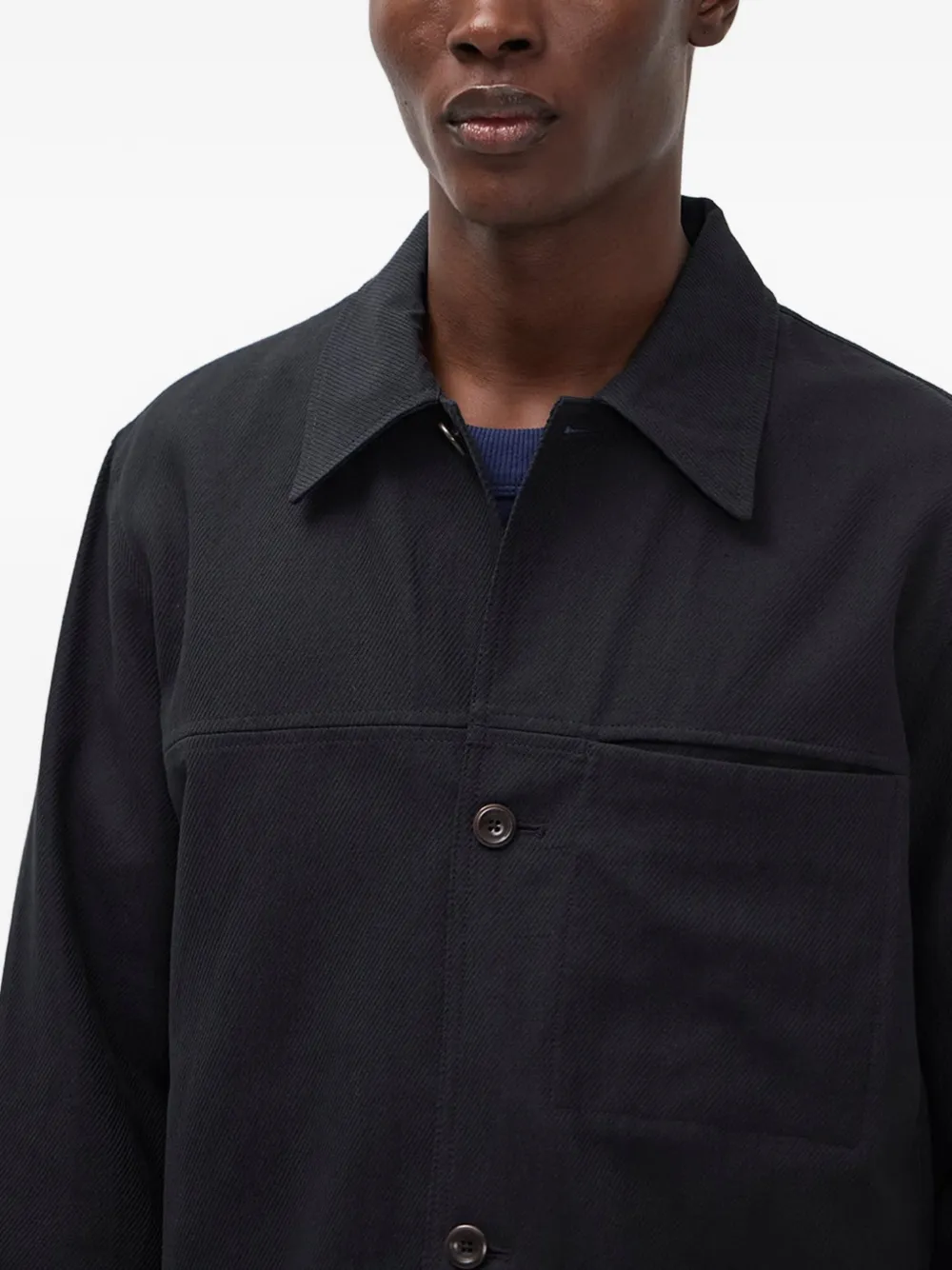 Norse Projects Arresskov Windstopper button-down shirtjack met zak Blauw