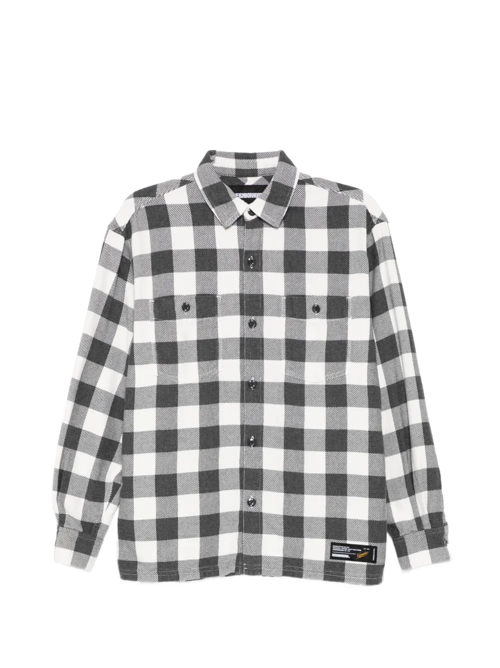 Neighborhood garment dyed check shirt - Bianco