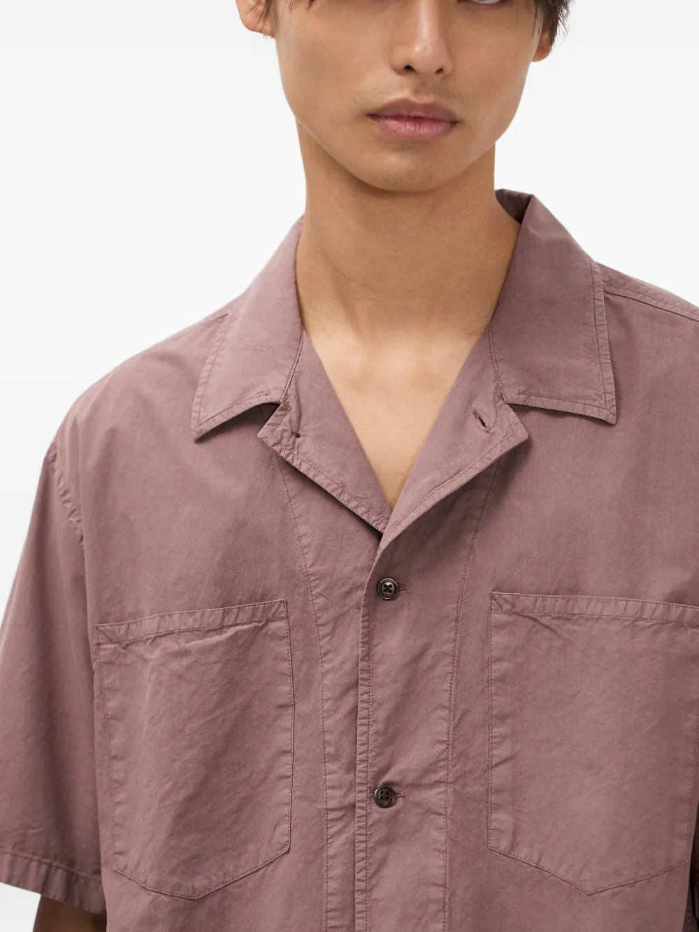 Norse Projects Mols overhemd met korte mouwen Roze