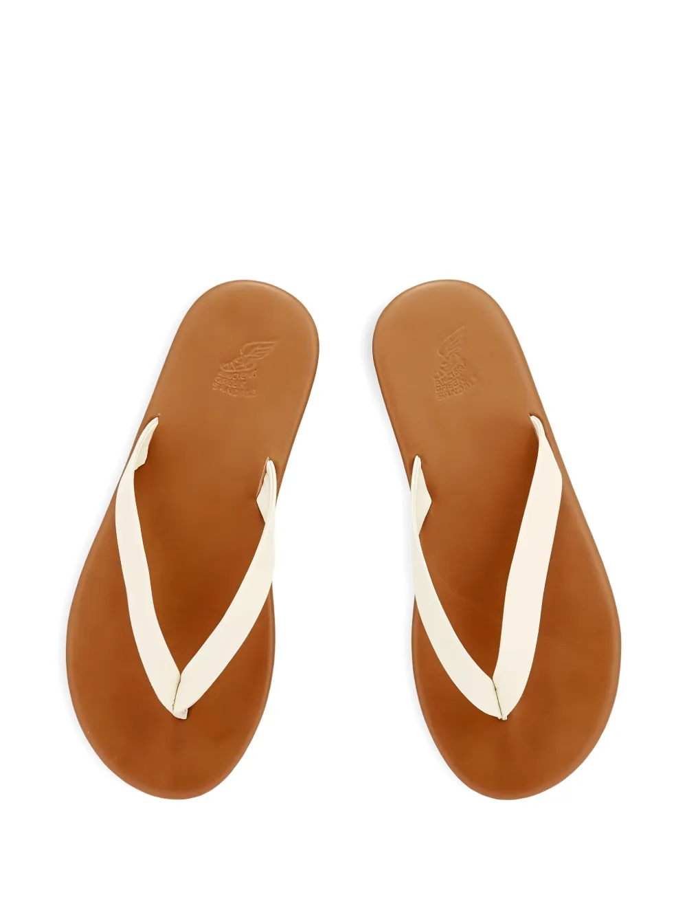 Ancient Greek Sandals Saionara teenslippers met bandjes Beige