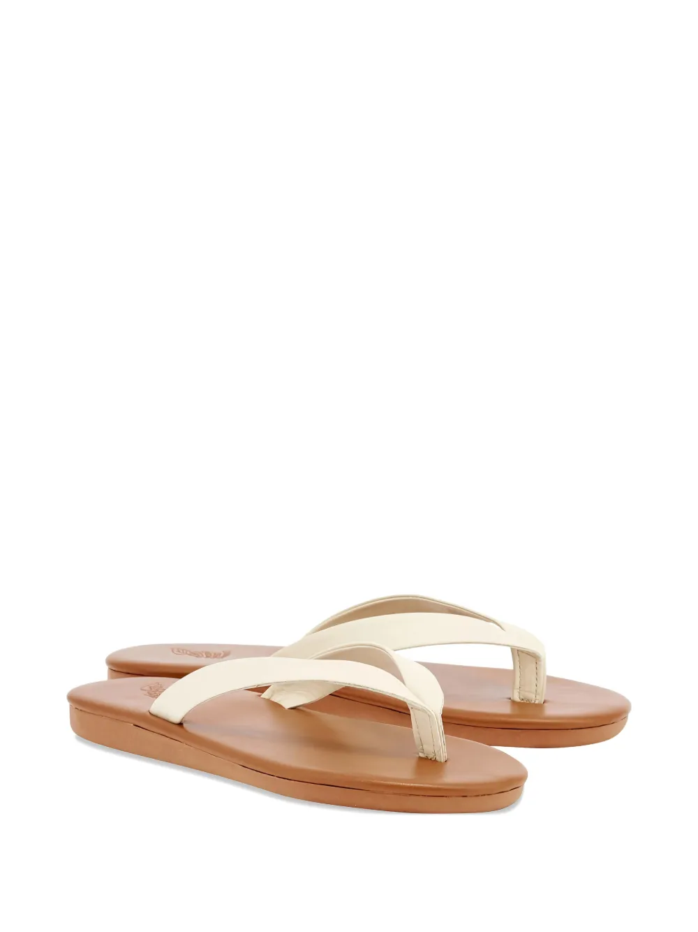 Ancient Greek Sandals Saionara teenslippers met bandjes Beige