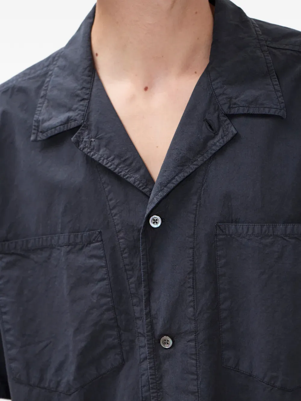 Norse Projects Mols overhemd met camp-kraag Blauw