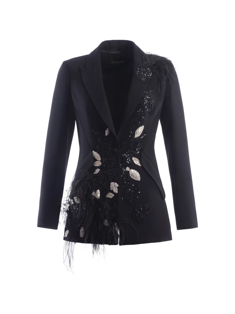 IMROSKA Blazer SKA 7 con piume - Nero