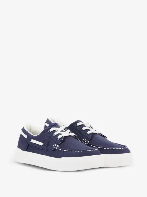POLO RALPH LAUREN KIDS logo-embroidered lace-up moccasins