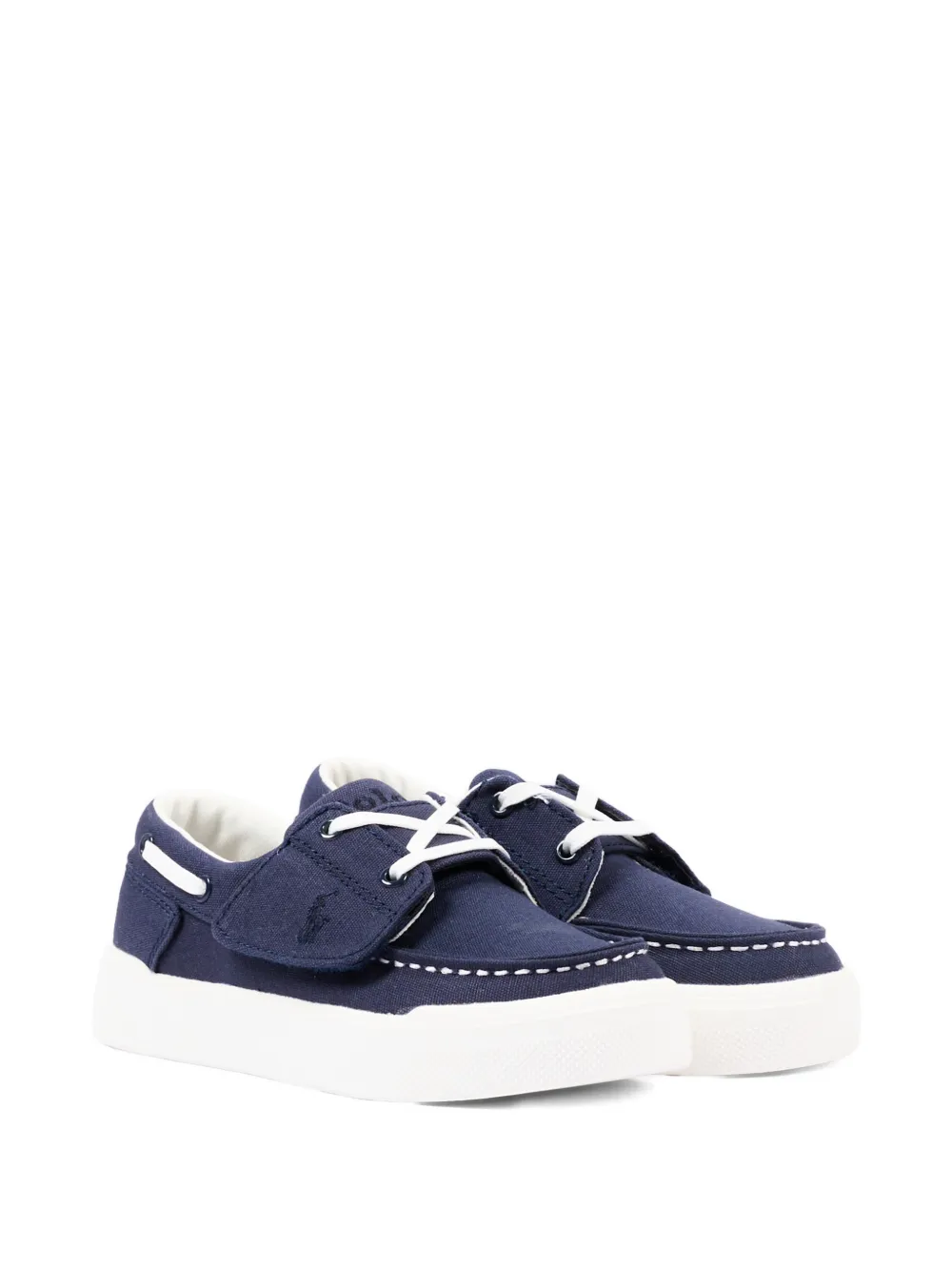 POLO RALPH LAUREN KIDS tie detail moccasins Blauw