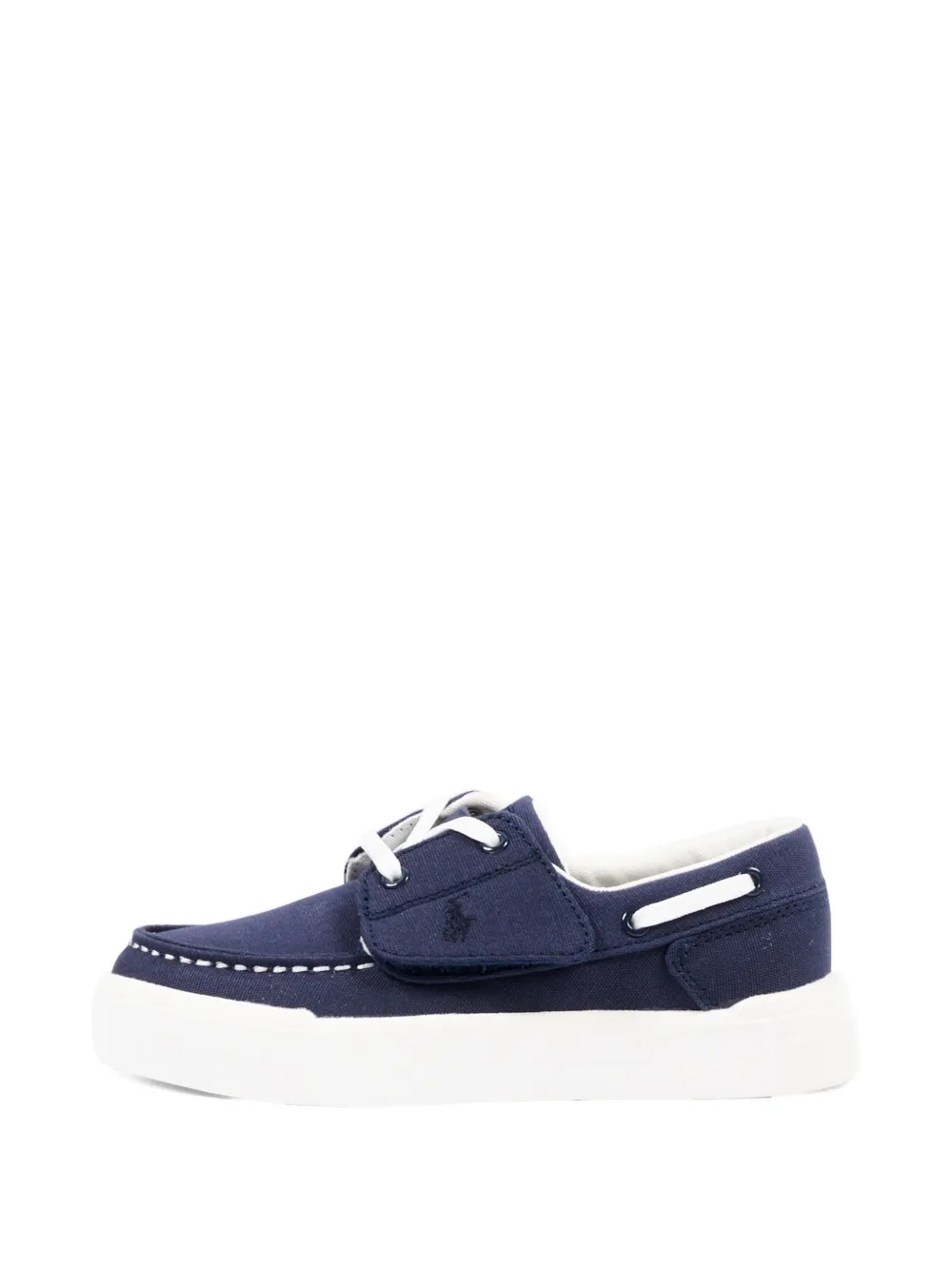 POLO RALPH LAUREN KIDS tie detail moccasins Blauw