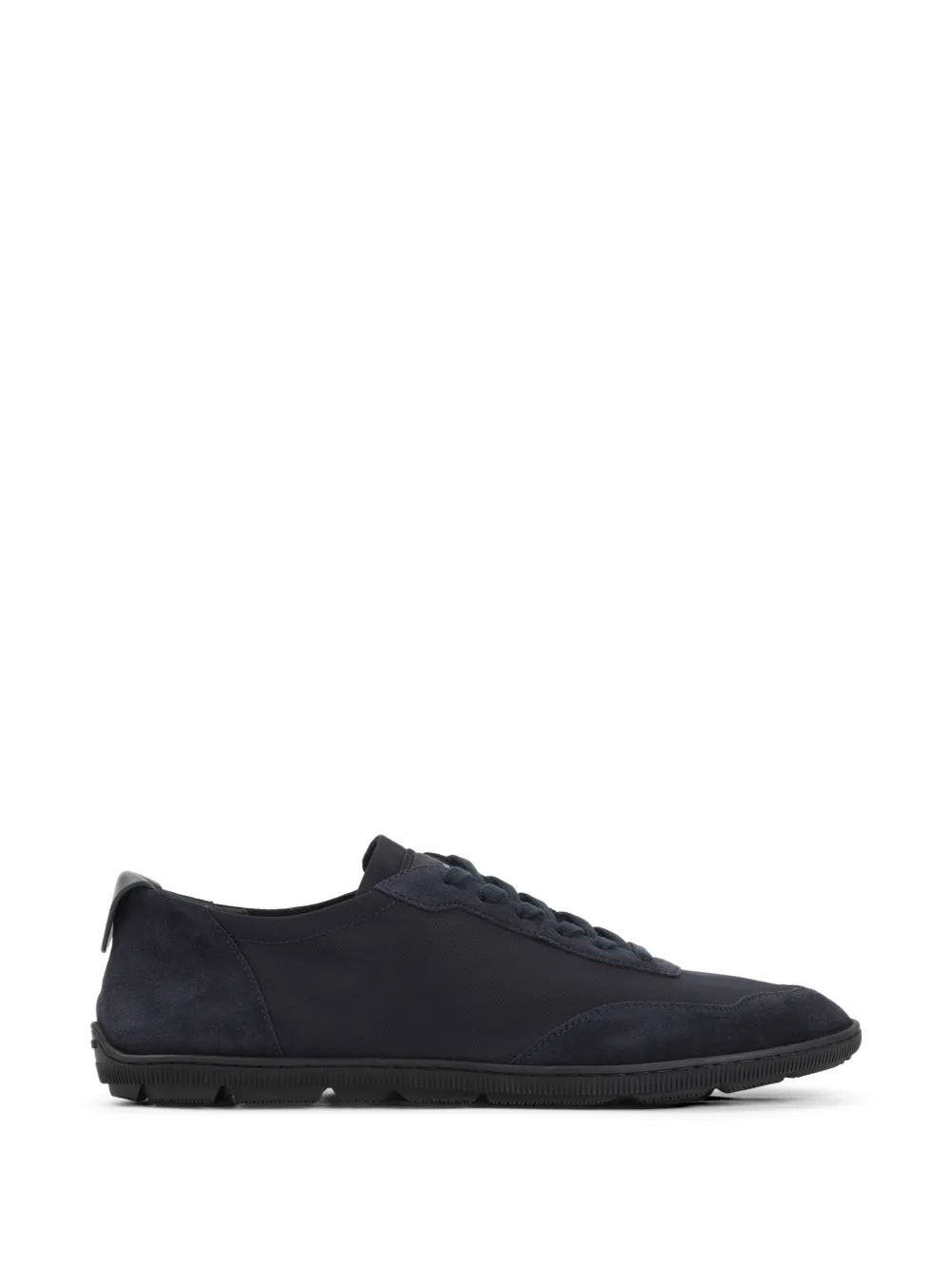 Giorgio Armani panelled leather sneakers Blauw