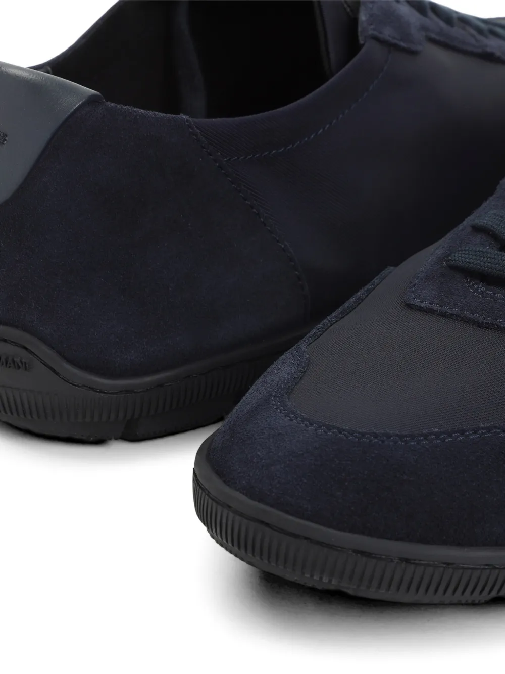 Giorgio Armani panelled leather sneakers Blauw