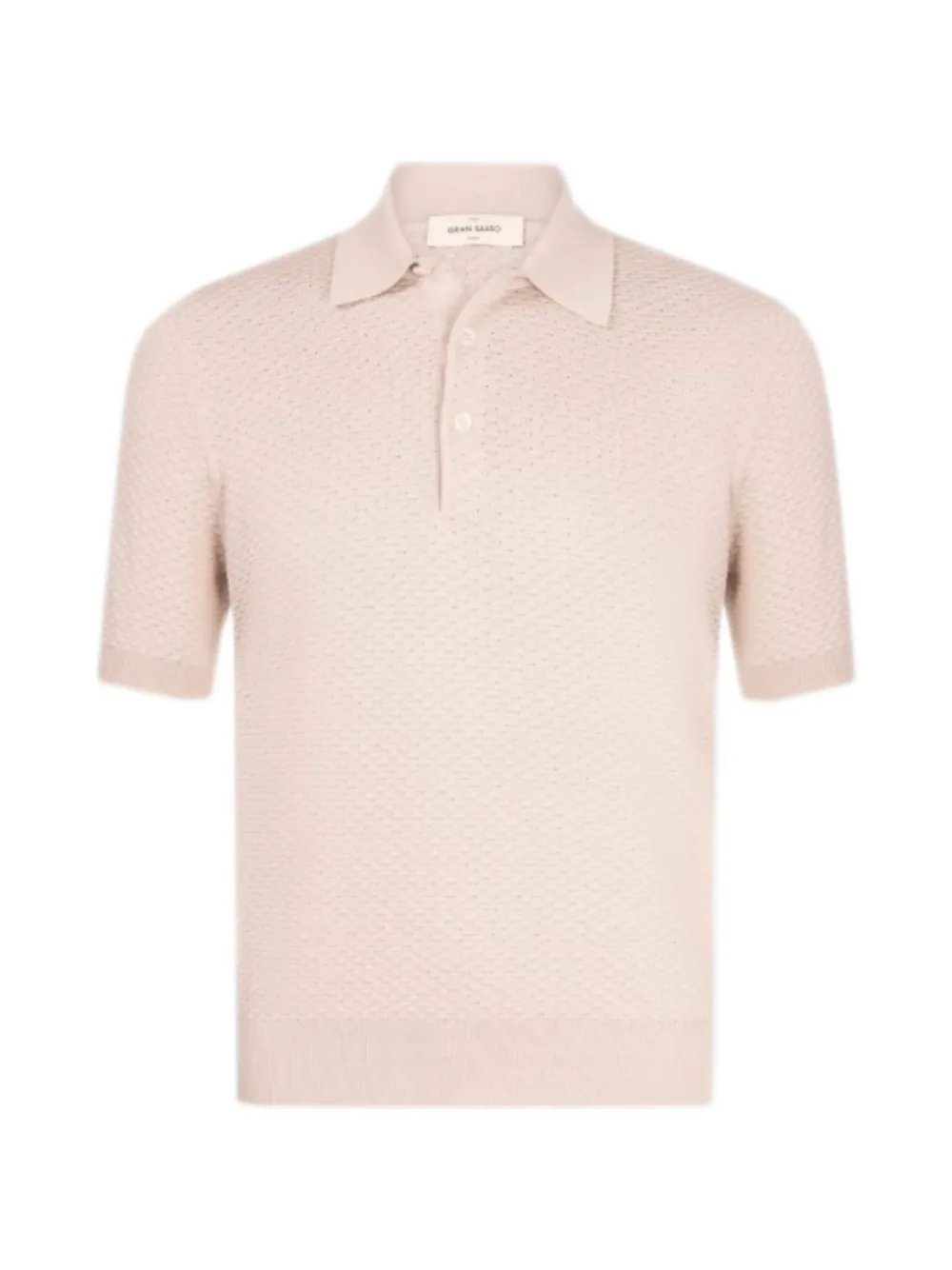 Gran Sasso waffle-knit short-sleeve polo shirt - Toni neutri