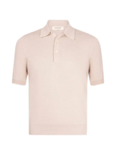 Gran Sasso waffle-knit short-sleeve polo shirt