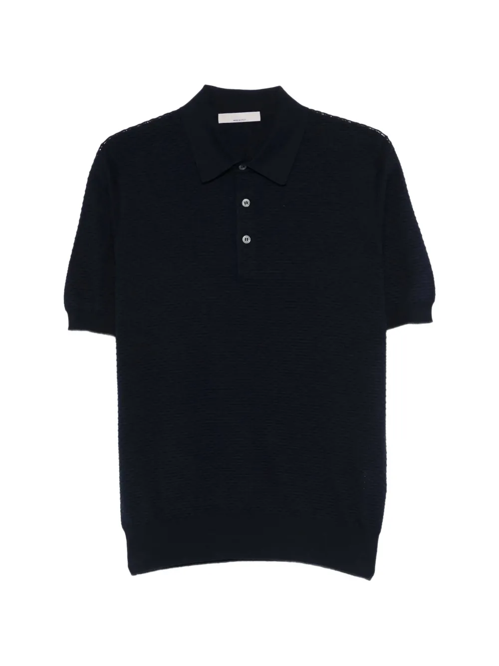 Gran Sasso textured-knit polo shirt - Blu