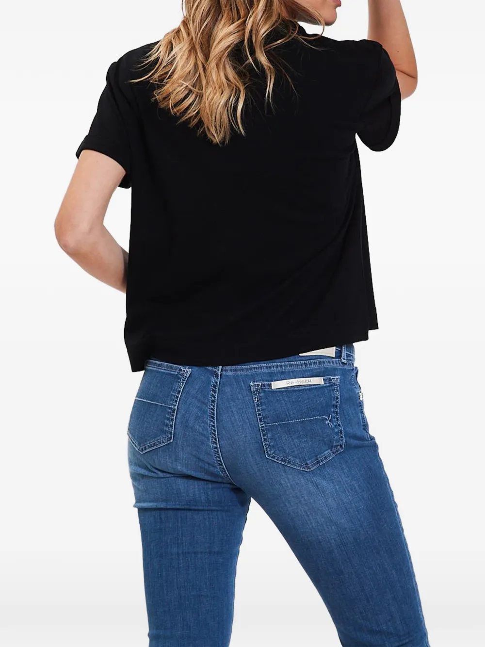 Gran Sasso T-shirt met manchetten Zwart