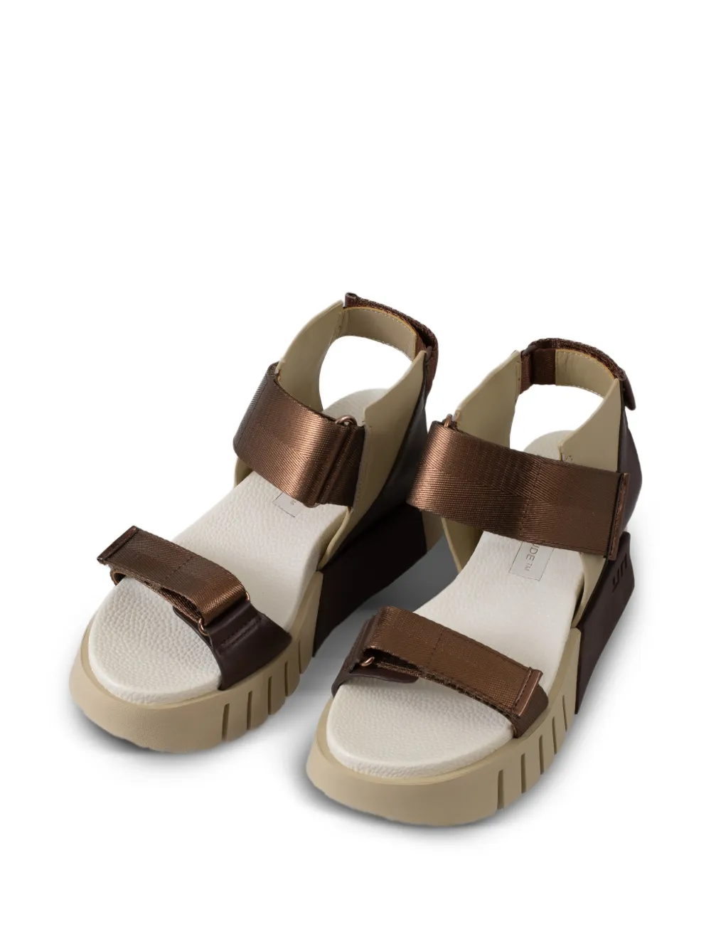 United Nude Delta Run sandalen met plateauzool Bruin
