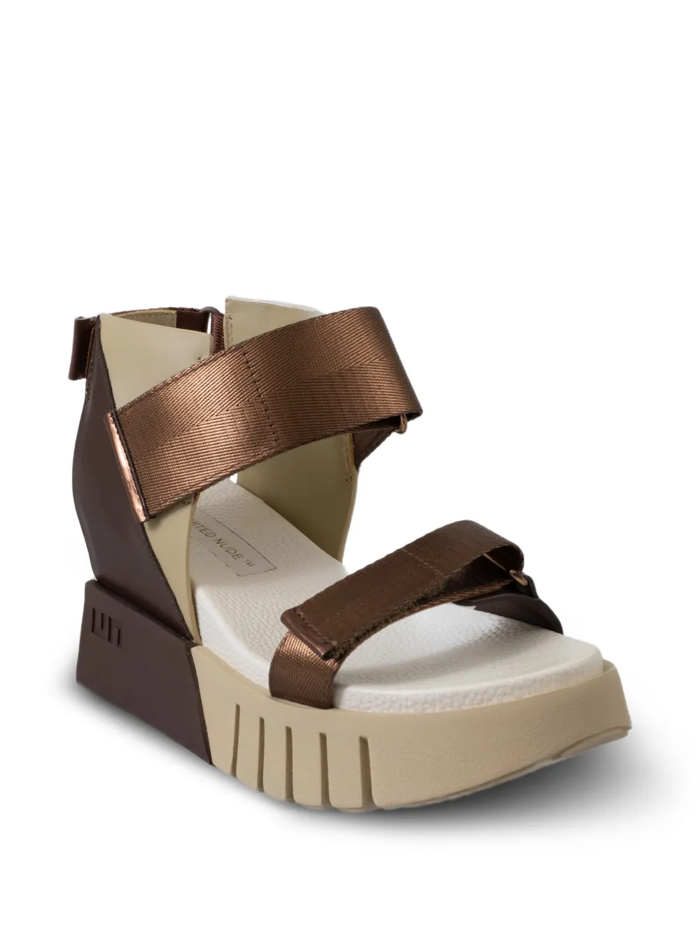 United Nude Delta Run sandalen met plateauzool Bruin