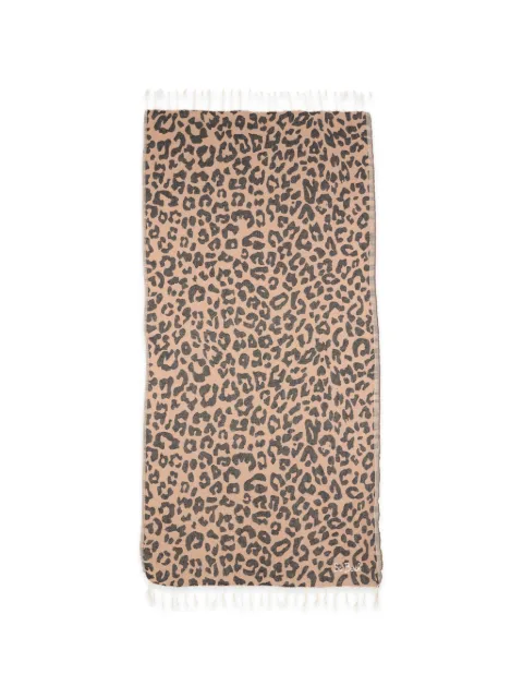 MC2 Saint Barth Kids J leopard-print fringed towel