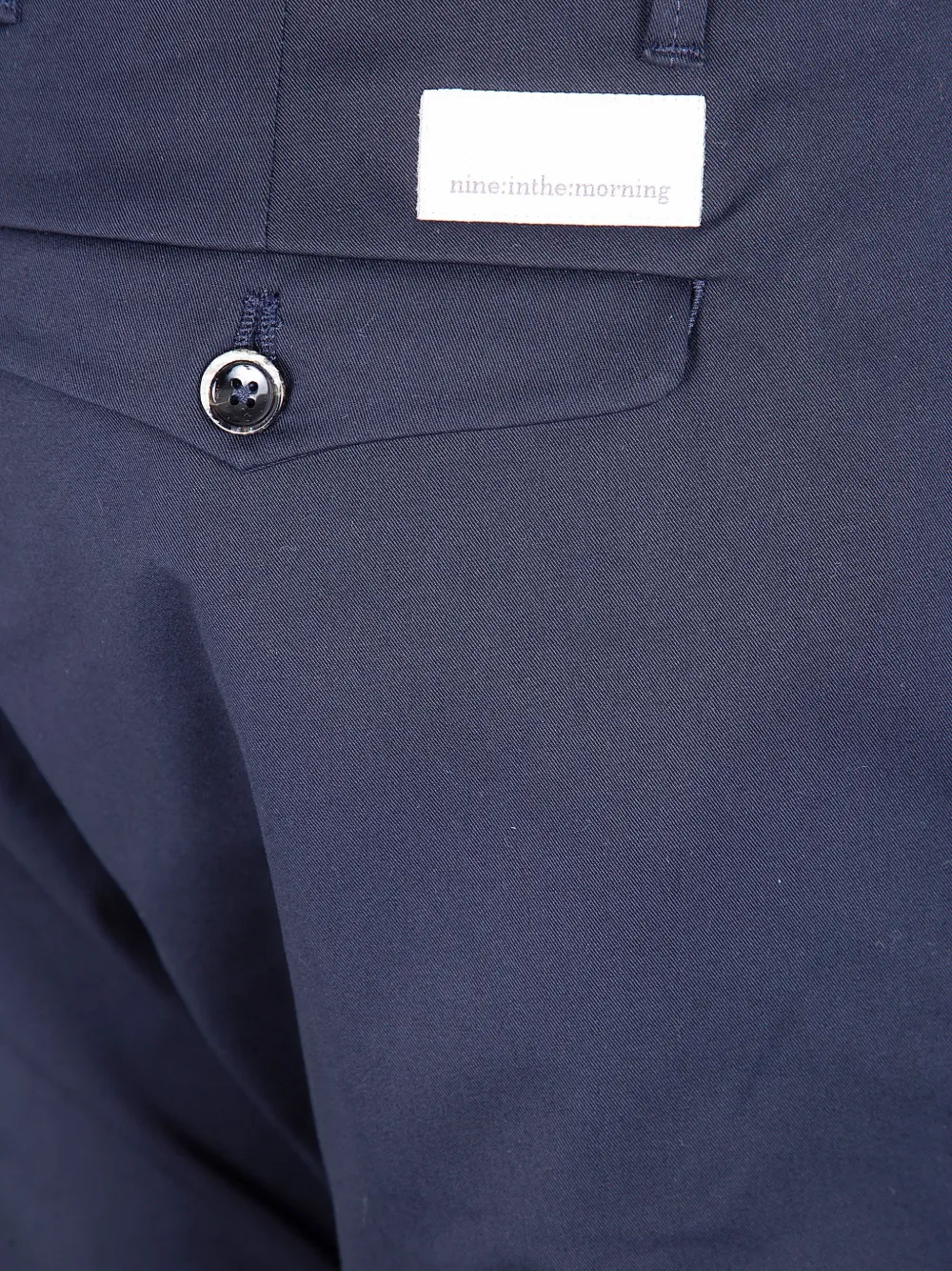 Nine In The Morning Broek met logopatch Blauw